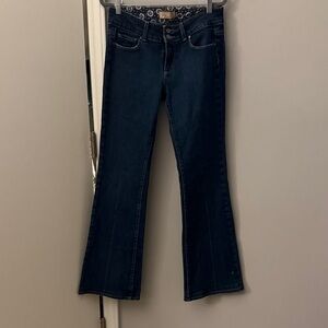 PAIGE Dark Blue Boot Cut Jeans